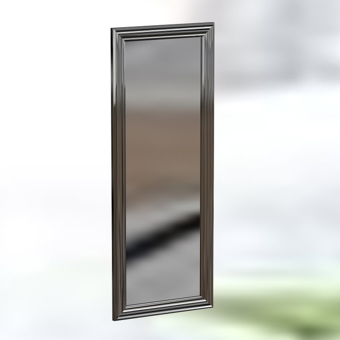 Hanah Home Espejo de Muelle Marco Plateado Elegante 40x105 cm, 100% MDF, Espejo Ecológico Flotal-E